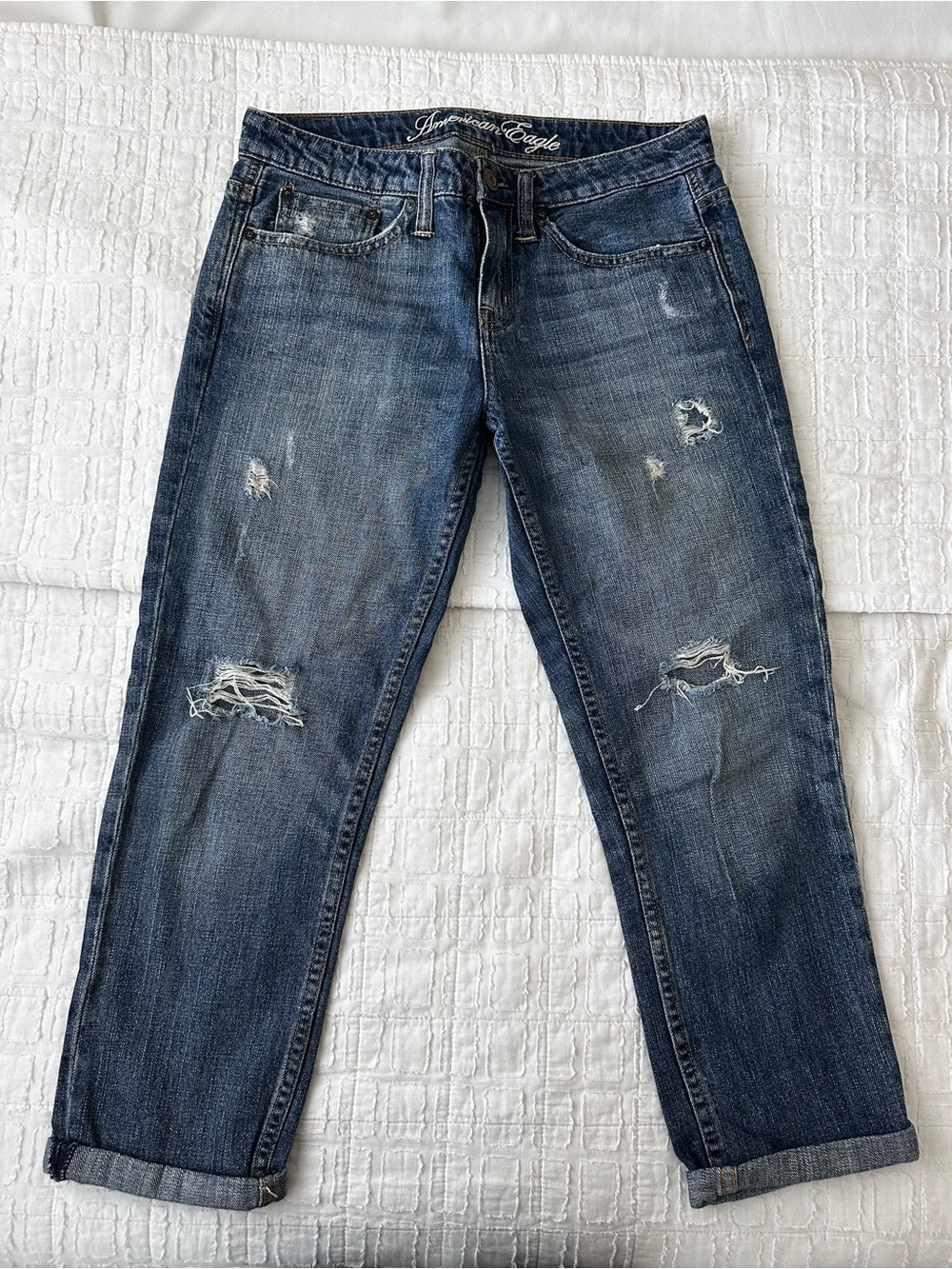 American Eagle Outfitters Distressed Blue Jeans